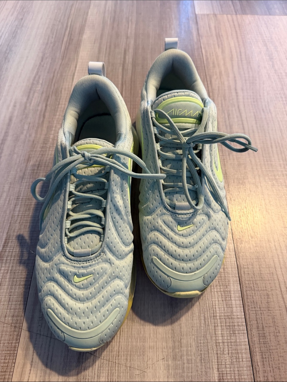 Nike Women's Air Max Sneakers in Pale Green with Lime Accents